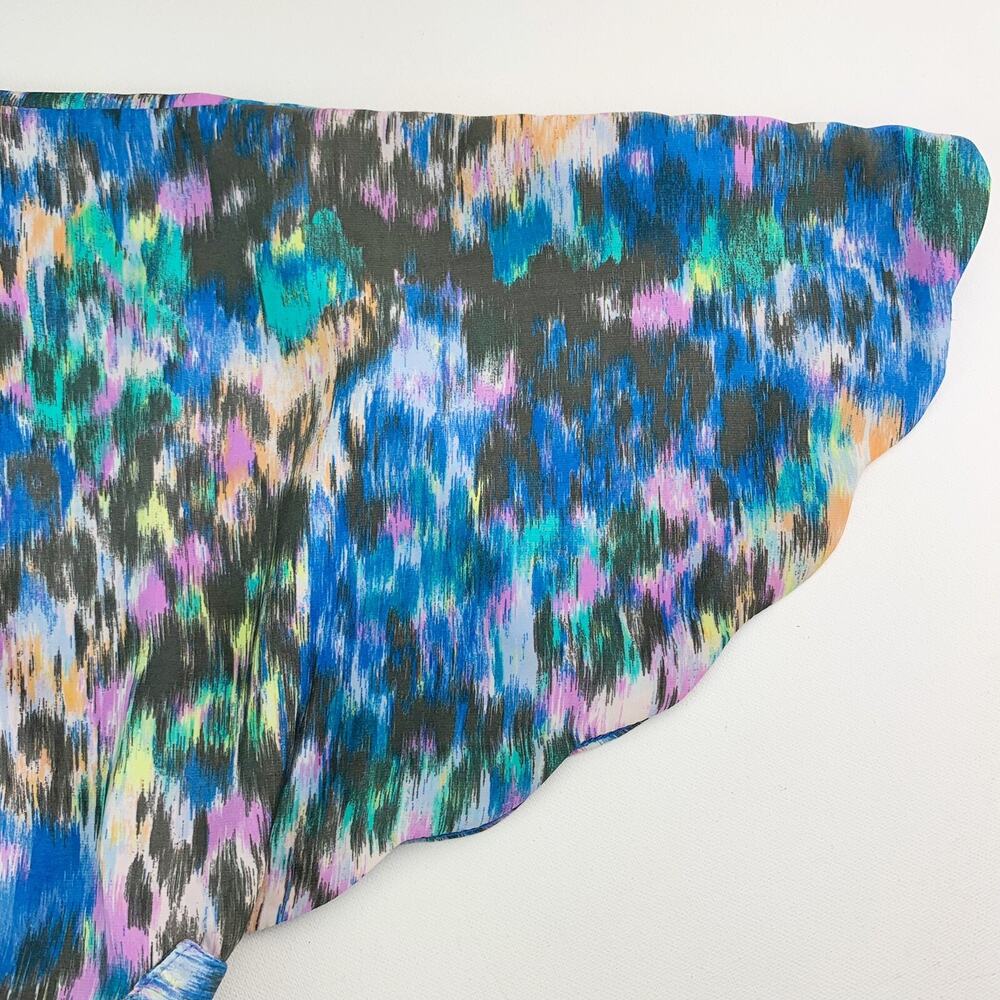 Kimchi Blue Floral Kimono Scallop Edge Open Front Top Cover Up Women's XS S - Picture 6 of 8
